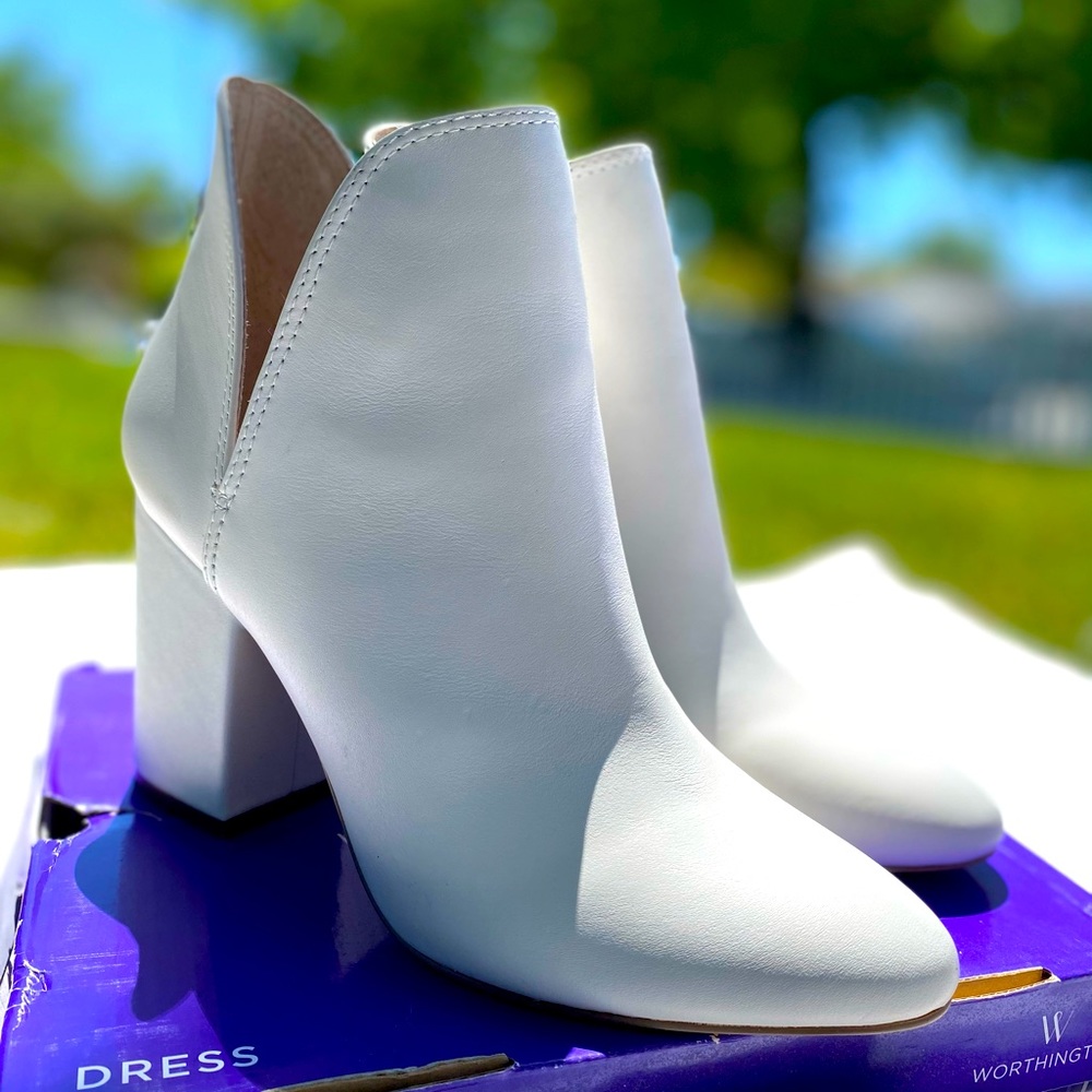 steve madden womens rookie white leather boots size 8